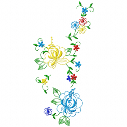 Flowers And Tree Embroidery Design 8 Flowers And Tree Embroidery Design 8